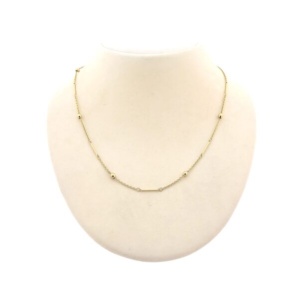 gouden subtiele dames ketting met bolletjes