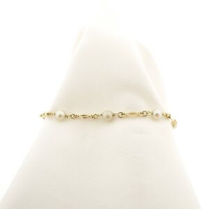 14 karaat gouden parel armband