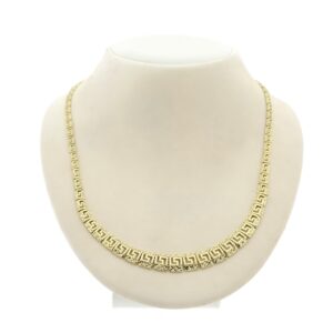 Exclusief 18 karaat gouden meander collier