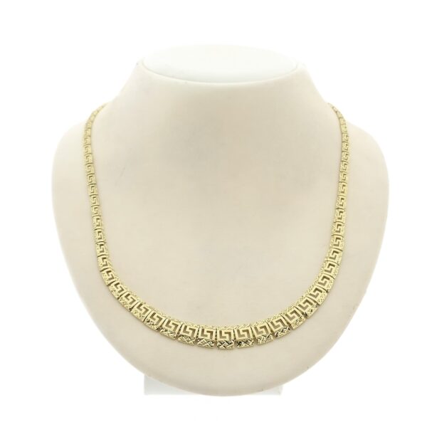 Exclusief 18 karaat gouden meander collier