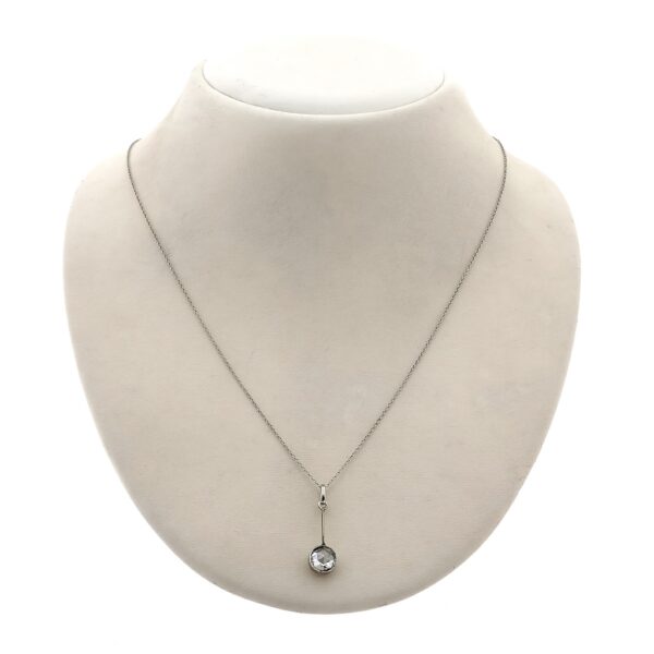 witgouden ketting met diamant