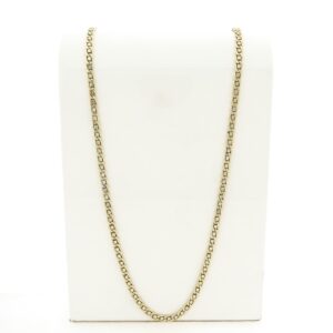 14 karaat bicolor gouden gourmet/fantasieschakel ketting