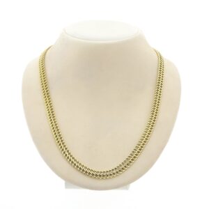 Exclusief 14 karaat gouden Franse gourmetschakel collier