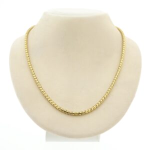 18 Krt. Gouden fantasie schakel collier | 45,5 cm