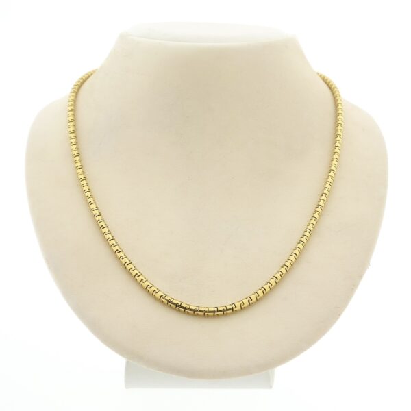 18 Krt. Gouden fantasie schakel collier | 45,5 cm