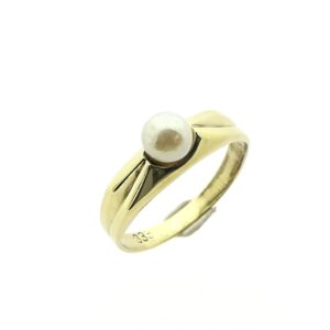 8 karaat ring met parel