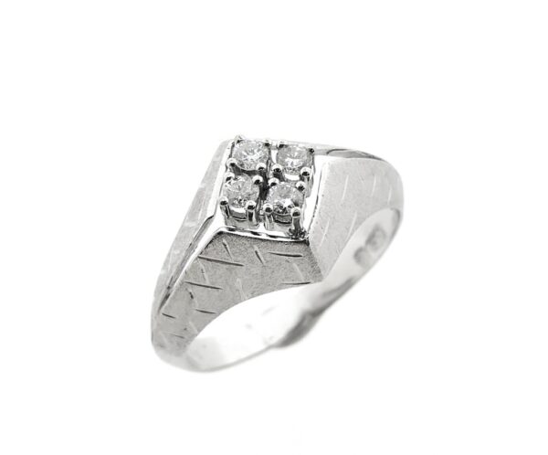 14 karaat witgouden ring met diamant