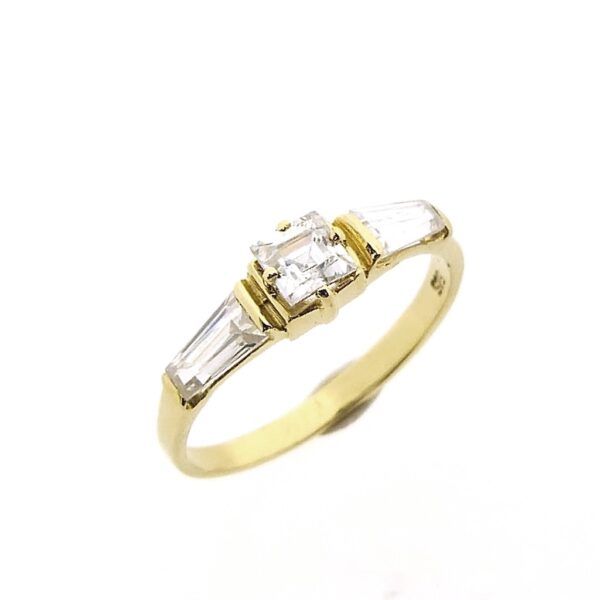 14 karaat gouden ring met zirconia