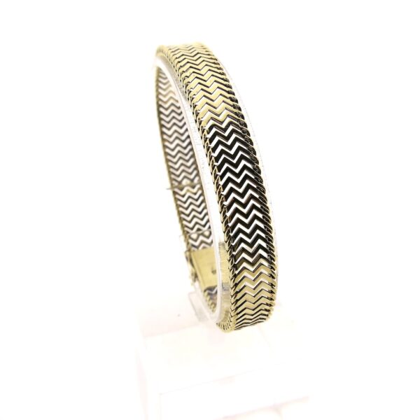 Gouden dames armband zigzag