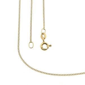 18 Krt. Gouden dunne gourmetschakel ketting | 50,5 cm