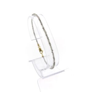 ongeslepen diamant armband en sluit met een 9 karaat slot