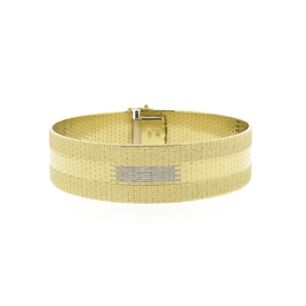 Exclusief 14 karaat brede gouden armband