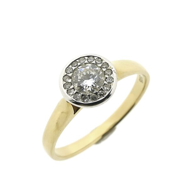 14 karaat gouden ring met diamant