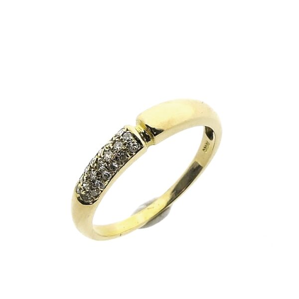 14 karaat gouden ring met diamant