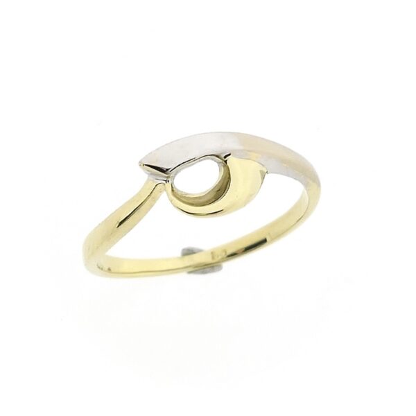 14 karaat bicolor gouden fantasie ring