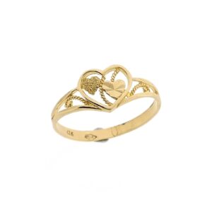 21 Krt. Gouden ring met harten