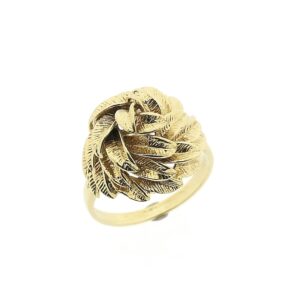 14 karaat gouden florale ring