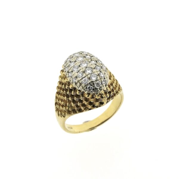 gouden ring vol diamanten