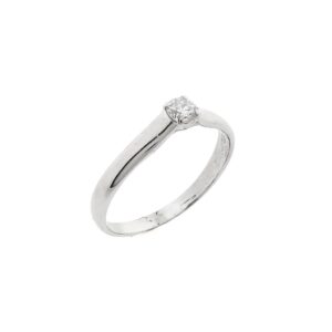 9 karaat solitair ring met 0,14 ct. diamant