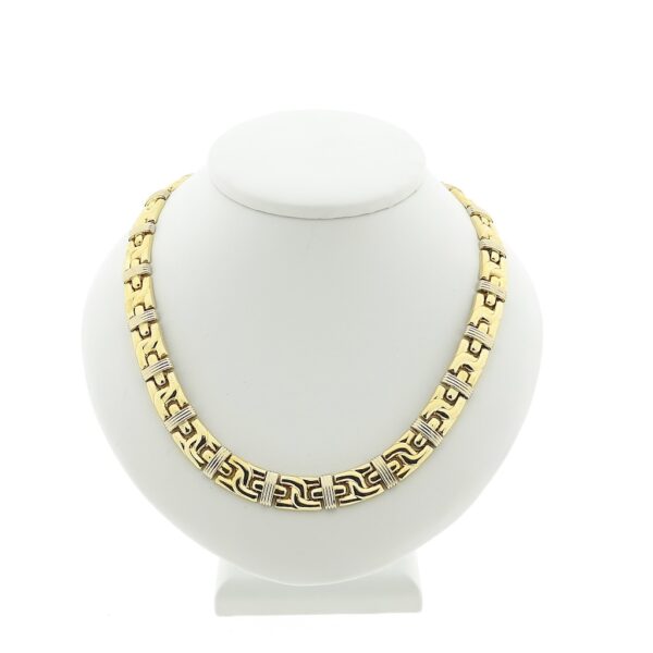 Exclusief 18 karaat bicolor gouden collier