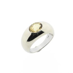 Exclusief 18 karaat witgouden ring met citrien