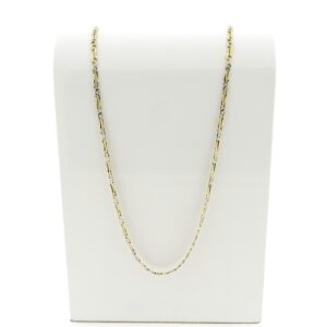 14 karaat bicolor gouden infinity schakel ketting