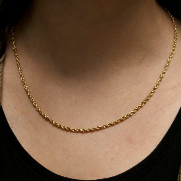 22 Krt. Gouden gedraaide schakel ketting | 49,5 cm
