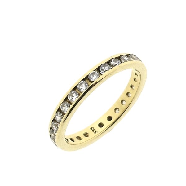 14 karaat gouden alliance ring met zirconia