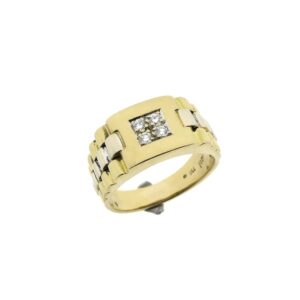 18 Krt. Gouden ring met Diamant