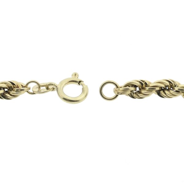 Gouden gedraaide schakel armband | 19 cm