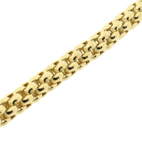 18 Krt. Gouden Mesh schakel collier; 44,5 cm | Fope