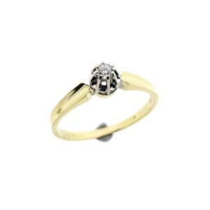 14 karaat gouden Ring met diamant