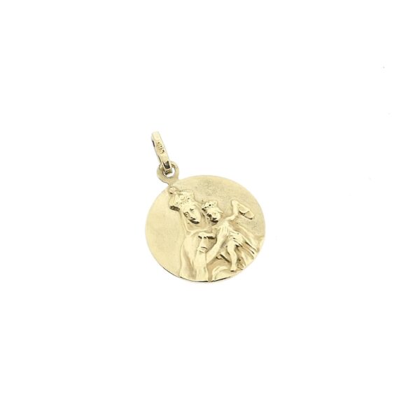 Gouden hanger met Maria en Jezus