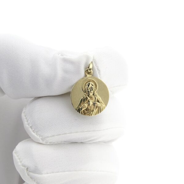 Gouden hanger met Maria en Jezus
