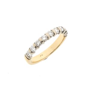 14 karaat gouden rijring met diamant | 0,54 ct.