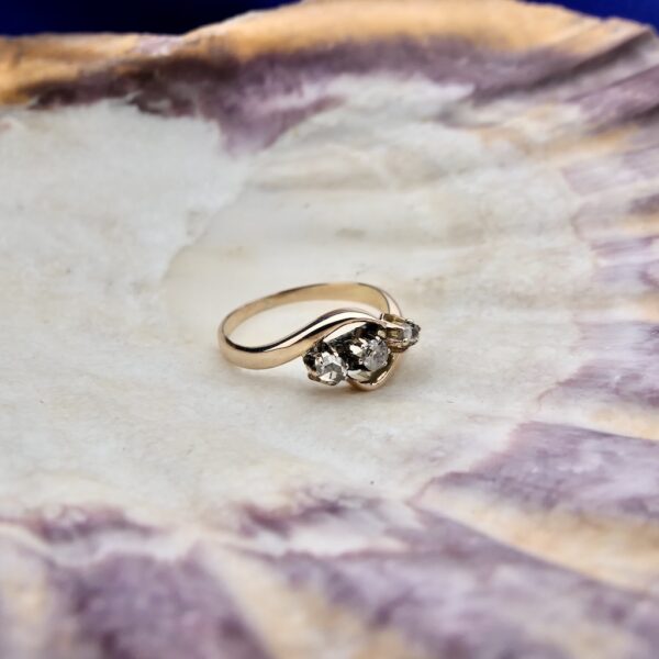 Gouden ring met diamant | 0,19 ct.