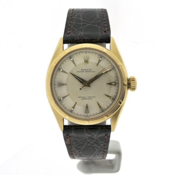 Rolex Oyster Perpetual 6085; Vintage 18k. gouden horloge uit 1953