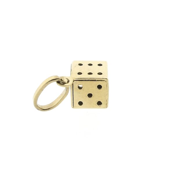 18 Krt. Gouden hanger van een dobbelsteen