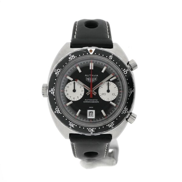 Heuer Autavia 1163; Vintage chronograaf heren horloge