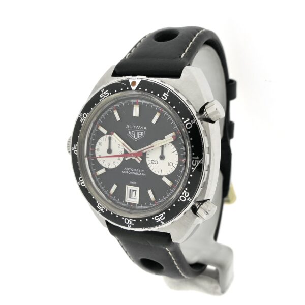 Heuer Autavia 1163; Vintage chronograaf heren horloge