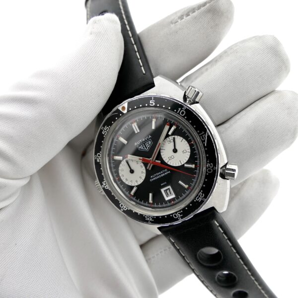 Heuer Autavia 1163; Vintage chronograaf heren horloge