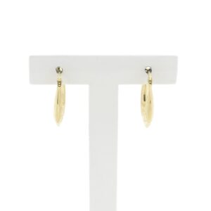 14 karaat gouden lapide oorringen | Ø 19,5 mm