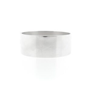 Zilveren brede slavenarmband | Ø 61,5 mm