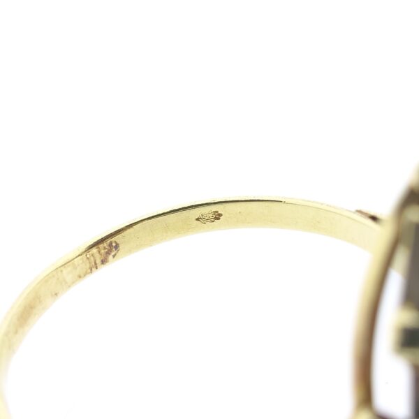 Vintage gouden ring met carneool