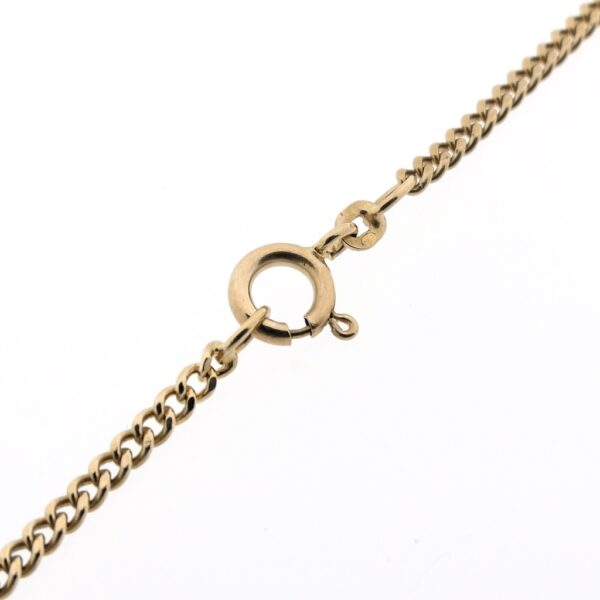 Bicolor gouden gourmet/fantasie schakel ketting | 83 cm