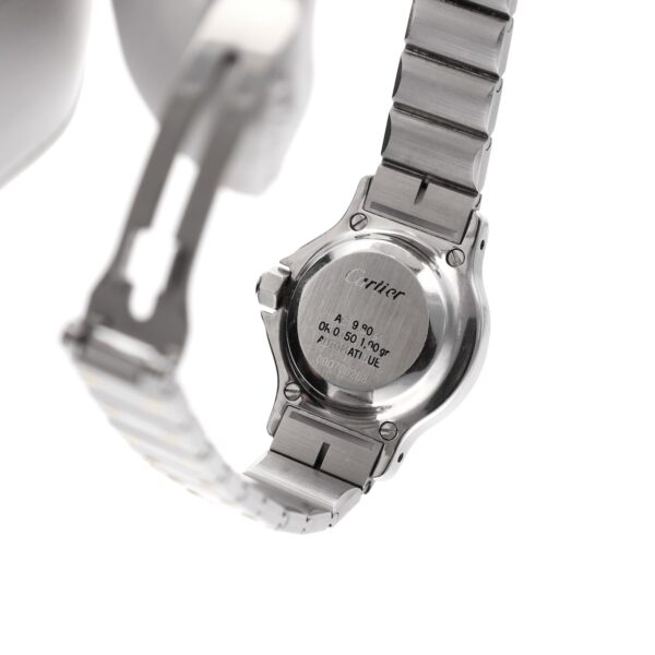 Cartier Santos Octagon Automatic 0907; 18k. Goud/stalen dames horloge