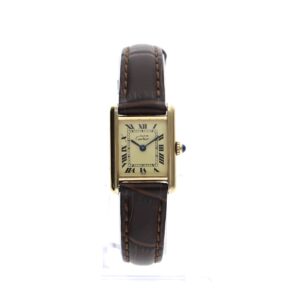 Cartier Tank Vermeil 5057001; Vintage dames horloge
