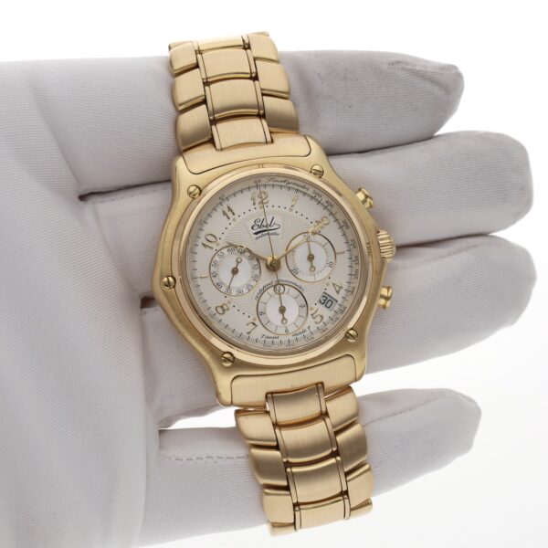 Ebel 1911 Le Modulor Chronograph E8137240; 18k. Gouden heren horloge