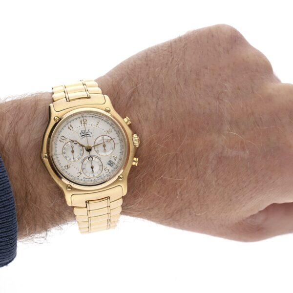 Ebel 1911 Le Modulor Chronograph E8137240; 18k. Gouden heren horloge