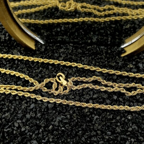 18 Krt. Gouden gedraaide schakel ketting | 50,5 cm
